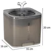 KIK KX2981 Fontána pro domácí mazlíčky 2000 ml, USB, šedá Náhled obrázku produktu 3
