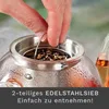 Creano Glas-Teekanne 1,0l, 3-teiliger Teebereiter mit Produktbild-Vorschau 5