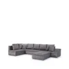 A U-shaped sectional sofa with multiple cushions is shown against a white background. Produktbild-Vorschau