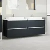 Garlivo Waschbeckenunterschrank GLB-160 Anthrazit mit Produktbild-Vorschau 1