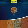 A collage of fish food pellets and a logo. Produktbild-Vorschau
