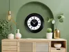 Opviq, A80818 - Syh10Gld, Dekorative Wanduhr, Schwarz, 100 Produktbild-Vorschau 1