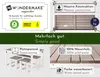 Collage of marketing images for a WONDERMAKE garden furniture set, highlighting features like construction, space-saving design, material, and paint. Anteprima dell’immagine prodotto