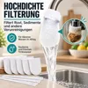 Wasserhahn Filterbeutel 100Stk + 10 Bänder, Baumwoll Filter Produktbild-Vorschau 3