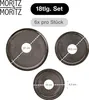 A set of three dark gray plates with size indicators. Anteprima dell’immagine prodotto
