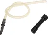 A clear product shot of a clear tube with a black connector and a black hexagonal tool on a white background. Produktbild-Vorschau
