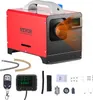 A red and black diesel air heater with various accessories laid out below it on a white background. Produktbild-Vorschau