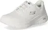 A white Skechers sneaker shown from a side-diagonal angle on a white background. Produktbild-Vorschau
