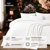 Bettwäsche 240x220 Weiß Damast Streifen – Renforcé Produktbild-Vorschau 8