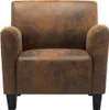 vidaXL Canapé fauteuil marron 70x69x72 cm imitation daim Voir les images du produit 3
