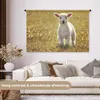 MuchoWow® Wandteppich Wandbehang Lamm - Gras - Sonne Produktbild-Vorschau 2