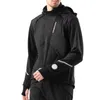 A man wearing a black hooded jacket. Podgląd zdjęcia produktu