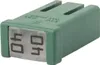 A close-up, angled view of a green automotive fuse. Náhľad obrázku produktu