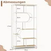 COSTWAY 5-stöckiges Bücherregal, Standregal mit Regalen, Produktbild-Vorschau 7