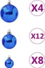 vidaXL 100dílná sada vánočních cetek Blue Náhled obrázku produktu 4