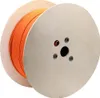 A spool of orange cable on a wooden reel. Produktbild-Vorschau