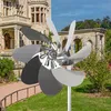Metall Wetterfahne, Edelstahl Windmühle,360 Grad drehbar, Produktbild-Vorschau 6