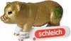 A golden pig figurine with a clover leaf on its back, standing on a white surface with a red and white Schleich logo tag. Produktbild-Vorschau
