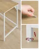 Close-ups of a desk with a focus on its construction and adjustable feet. Náhled obrázku produktu