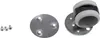 A set of vacuum cleaner parts, including screws, a mounting plate, and a wheel assembly, laid out on a white background. Voir les images du produit