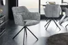 Eleganter Drehstuhl FLORENZ grau Strukturstoff Produktbild-Vorschau 2