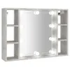vidaXL Zrcadlová skříňka s LED betonem šedá 76x15x55 cm - Náhled obrázku produktu 11
