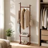 Garderobenständer 160cm Massivholz Nussbaum – Produktbild-Vorschau 6