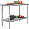 vidaXL Kuchynský pracovný stôl 120 x 60 x 85 cm Nerezová Náhľad obrázku produktu 1