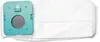 A vacuum cleaner bag with a teal plastic connector. Náhled obrázku produktu