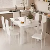 Mondeer Esstisch Esszimmertisch 138 x 90 x 75cm, Weiß Produktbild-Vorschau 4