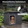 KOMFOTTEU Hundehütte Outdoor, Hundehaus für mittelgroße Produktbild-Vorschau 2