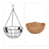 Set di 3 vasi sospesi Relaxdays, cesto in metallo e inserto Anteprima dell’immagine prodotto 6