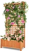COSTWAY Blumenkasten mit Spalier & Dach, Pflanzkasten Produktbild-Vorschau 1