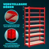 2x Monzana Schwerlastregal 180x90x40cm 875kg rot 5 Produktbild-Vorschau 6