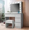 Aga Toaletní stolek se zrcadlem a osvětlením + taburet Náhled obrázku produktu 6
