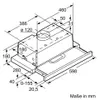 Bosch Serie 4 DFT63AC50, 360 m³/h, Odvádění/Recirkulovaní, Náhled obrázku produktu 12