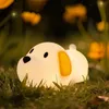 LED Nachtlicht Silikon Hund Touch Nachtlampe USB-Aufladung Produktbild-Vorschau 7