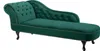 Chesterfield Design Récamière 170cm smaragdgrün Samt mit Produktbild-Vorschau 1