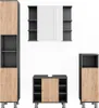 Badmöbel-Set Vicco Fynn Anthrazit/Goldkraft Eiche 4 Teile, Produktbild-Vorschau 1