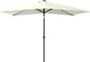 A rectangular patio umbrella with a cream-colored canopy and a black pole, shown against a white background. Produktbild-Vorschau