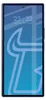 A smartphone with a blue background and a graphic overlay. Produktbild-Vorschau
