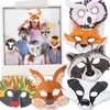 folia Kindermasken "Waldtiere" aus Pappe weiß 6 Stück Produktbild-Vorschau 4