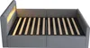 A bed frame with a slatted base, shown from a slightly elevated front-left angle against a white background. Produktbild-Vorschau