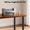 Set di gambe per tavoli in acciaio inox Wiltec, nero, 4 Anteprima dell’immagine prodotto 11