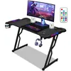 Jayseuw Tavolo da gioco 140 x 60 cm LED Gaming Desk Robusto Anteprima dell’immagine prodotto 10