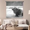 MuchoWow® Wandteppich Wandbehang Schottisches Hochlandrind Produktbild-Vorschau 5