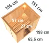 Elementsauna Karibu Bodina ohne Ofen ohne Dachkranz mit Produktbild-Vorschau 2
