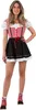 Dirndl met rood-wit geruit patroon en een zwarte rok, maat: Productafbeelding-voorbeeld 3