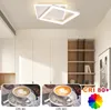 A modern living room with a ceiling light and two inset images of coffee cups. Produktbild-Vorschau