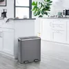 SVITA TM2X30 Poubelle à pédale 60 litres Poubelle design Voir les images du produit 2